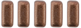 CzechMates Bricks 6 x 3mm (loose) : ColorTrends: Sueded Gold Ash Rose