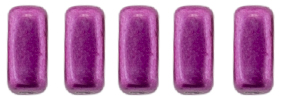 CzechMates Bricks 6 x 3mm (loose) : ColorTrends: Sueded Gold Fuchsia Red