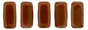 CzechMates Bricks 6 x 3mm (loose) : Opaque Umber