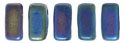 CzechMates Bricks 6 x 3mm (loose) : Matte - Iris - Blue