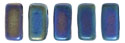 CzechMates Bricks 3/6mm (loose) : Matte - Iris - Blue