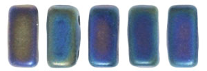 CzechMates Bricks 6 x 3mm (loose) : Matte - Iris - Blue