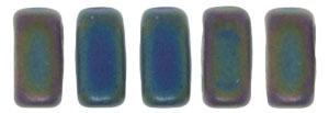 CzechMates Bricks 6 x 3mm (loose) : Matte - Iris - Green