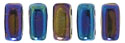 CzechMates Bricks 6 x 3mm (loose) : Iris - Blue