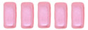 CzechMates Bricks 3/6mm (loose) : Pearl Coat - Flamingo