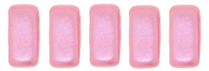 CzechMates Bricks 6 x 3mm (loose) : Pearl Coat - Flamingo