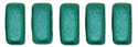 CzechMates Bricks 6 x 3mm (loose) : Pearl Coat - Teal