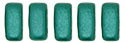 CzechMates Bricks 3/6mm (loose) : Pearl Coat - Teal