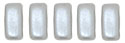 CzechMates Bricks 3/6mm (loose) : Pearl Coat - Silver