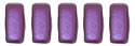 CzechMates Bricks 3/6mm (loose) : Pearl Coat - Purple Velvet