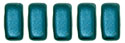 CzechMates Bricks 3/6mm (loose) : Pearl Coat - Steel Blue