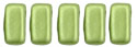 CzechMates Bricks 3/6mm (loose) : Pearl Coat - Olive