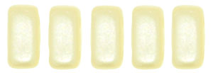 CzechMates Bricks 6 x 3mm (loose) : Pearl Coat - Cream