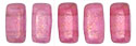 CzechMates Bricks 3/6mm (loose) : Halo - Madder Rose