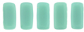 CzechMates Bricks 6 x 3mm (loose) : Opaque Turquoise