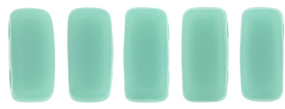 CzechMates Bricks 6 x 3mm (loose) : Opaque Turquoise