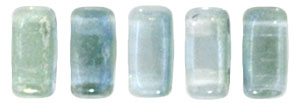 CzechMates Bricks 6 x 3mm (loose) : Dual Lustered - Blue/Green