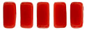 CzechMates Bricks 6 x 3mm (loose) : Opaque Red