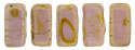 CzechMates Bricks 3/6mm (loose) : Luster - Opaque Rose/Gold Topaz