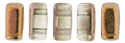 CzechMates Bricks 3/6mm (loose) : Apollo - Gold