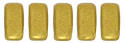 CzechMates Bricks 6 x 3mm (loose) : Matte - Metallic Aztec Gold