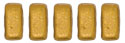 CzechMates Bricks 6 x 3mm (loose) : Matte - Metallic Goldenrod