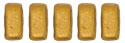 CzechMates Bricks 3/6mm (loose) : Matte - Metallic Goldenrod