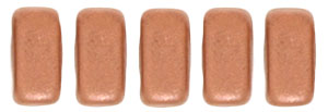 CzechMates Bricks 6 x 3mm (loose) : Matte - Metallic Copper