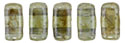 CzechMates Bricks 3/6mm (loose) : Luster - Transparent Green