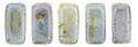CzechMates Bricks 3/6mm (loose) : Luster - Opaque Green
