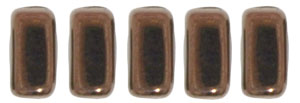 CzechMates Bricks 6 x 3mm (loose) : Dk Bronze