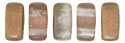 CzechMates Bricks 3/6mm (loose) : Matte - Apollo - Gold
