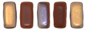 CzechMates Bricks 6 x 3mm (loose) : Matte - Apollo - Umber