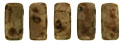 CzechMates Bricks 3/6mm (loose) : Opaque Lt Beige - Copper Picasso