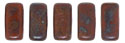CzechMates Bricks 3/6mm (loose) : Umber - Copper Picasso