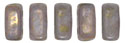 CzechMates Bricks 3/6mm (loose) : Opaque Pale Turquoise - Copper Picasso