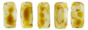 CzechMates Bricks 6 x 3mm (loose) : Alabaster - Picasso