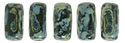 CzechMates Bricks 3/6mm (loose) : Jet - Picasso