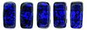 CzechMates Bricks 3/6mm (loose) : Cobalt - Picasso