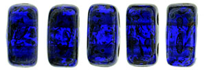 CzechMates Bricks 6 x 3mm (loose) : Cobalt - Picasso