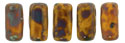 CzechMates Bricks 6 x 3mm (loose) : Opaque Yellow - Picasso