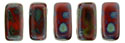 CzechMates Bricks 6 x 3mm (loose) : Opaque Red - Picasso