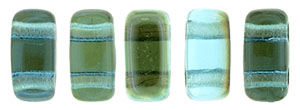 CzechMates Bricks 6 x 3mm (loose) : Twilight - Aquamarine