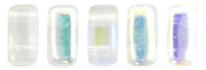 CzechMates Bricks 6 x 3mm (loose) : Crystal AB