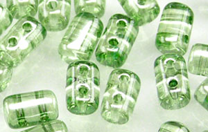 Rulla 3x5mm (loose) : Luster - Transparent Lt Green