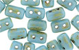 Rulla 3x5mm (loose) : Blue Turquoise - Silver Picasso