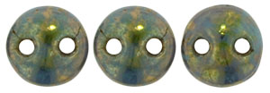 CzechMates Lentil 6mm (loose) : Turquoise - Bronze Picasso