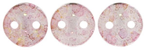 CzechMates Lentil 6mm (loose) : Luster - Transparent Topaz/Pink