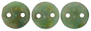 CzechMates Lentil 6mm (loose) : Turquoise - Copper Picasso