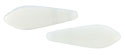 CzechMates Two Hole Daggers 16 x 5mm (loose) : Alabaster